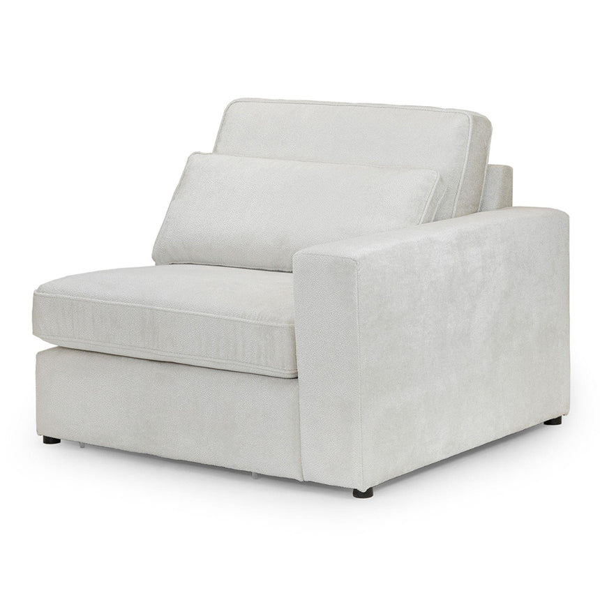 Carmel Ivory Fabric Right Hand Facing Modular Arm Chair
