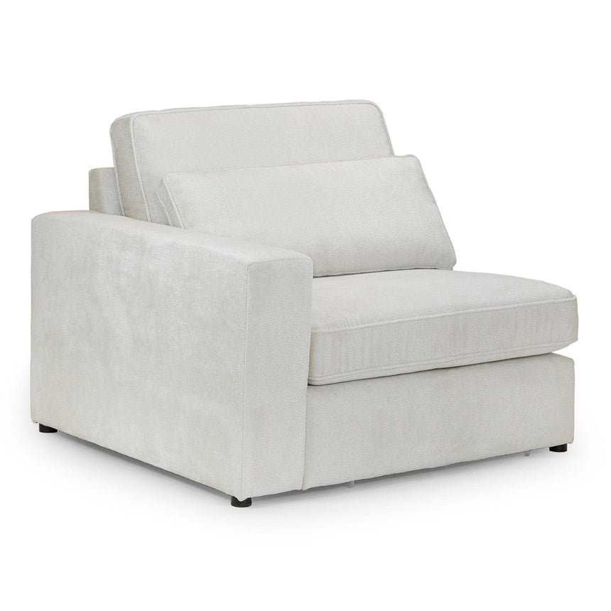 Carmel Ivory Fabric Left Hand Facing Modular Arm Chair