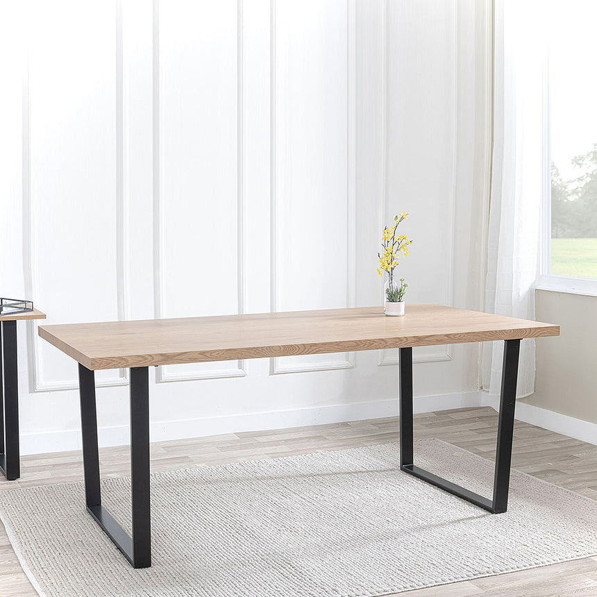 Kimberly 6 Seater Dining Table with U Legs - 180cm