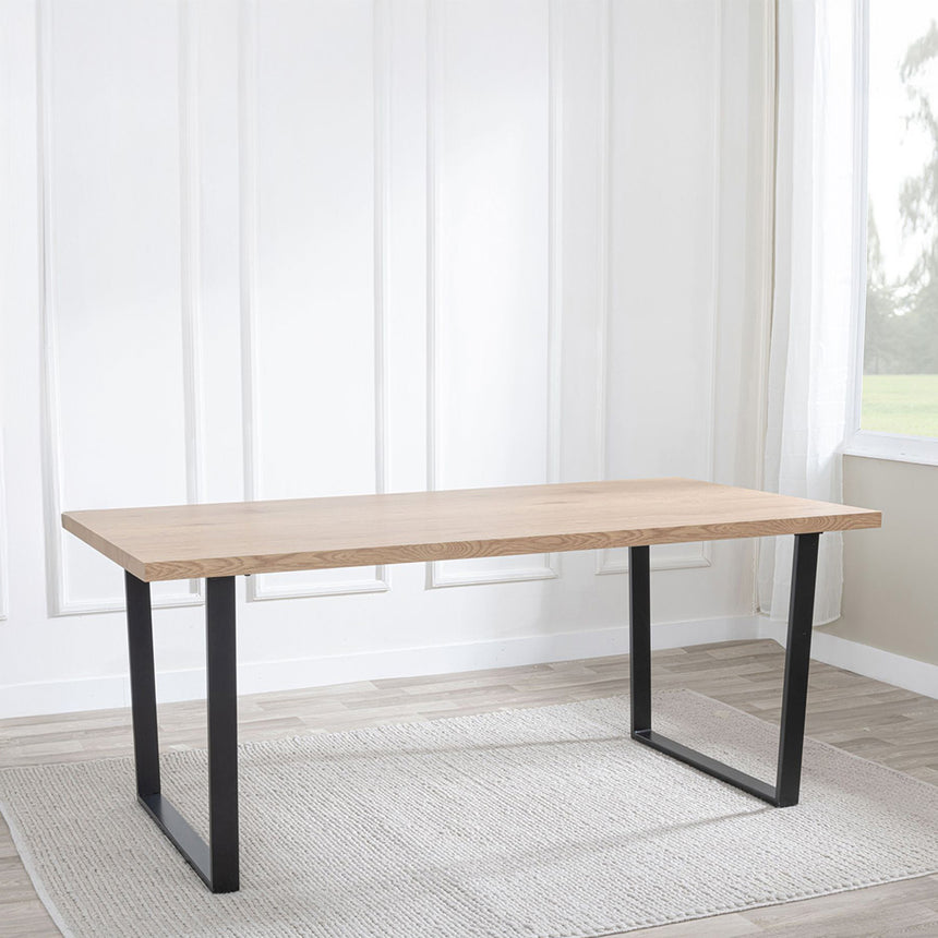 Kimberly 6 Seater Dining Table with U Legs - 180cm