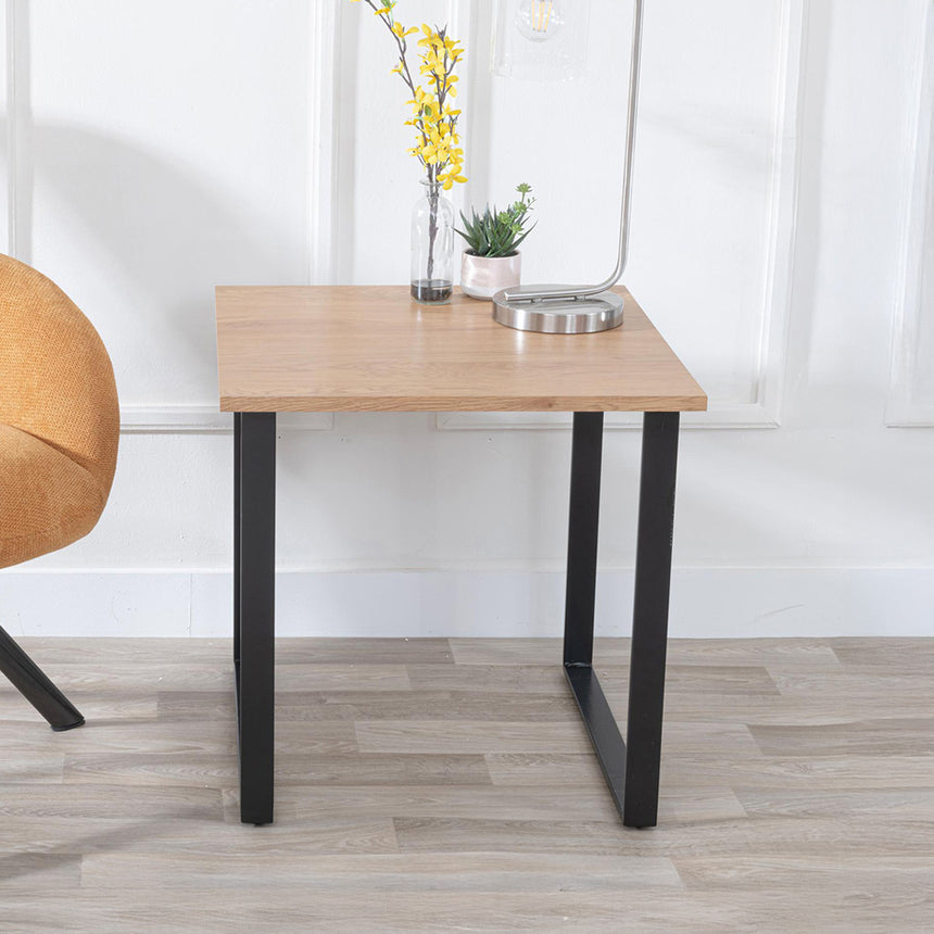 Kimberly Square Side Table with U Legs