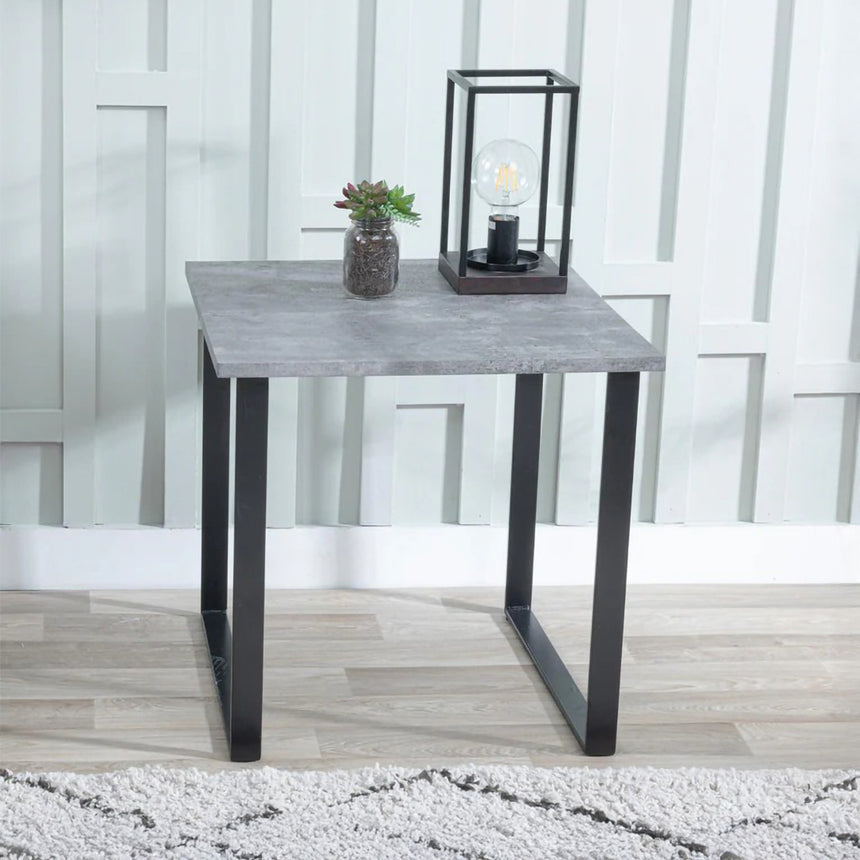 Kimberly Square Side Table with U Legs