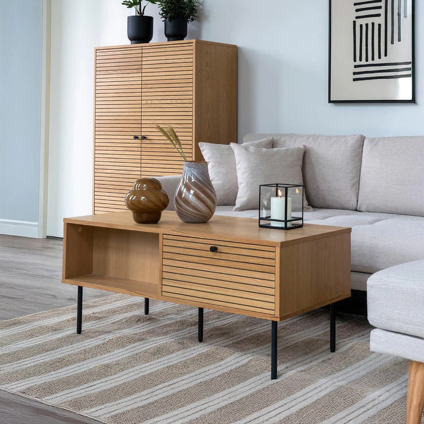 Kyoto Oak 1 Drawer Coffee Table