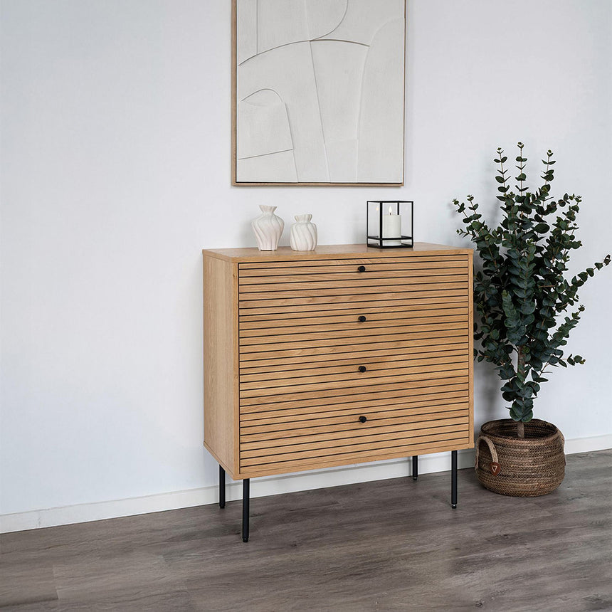 Kyoto Oak 4 Drawer Chest