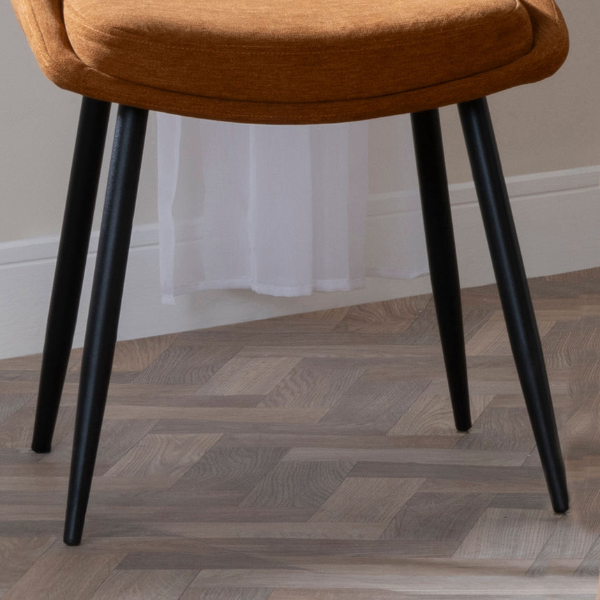 Rovereto Fabric Dining Chair with Black Legs