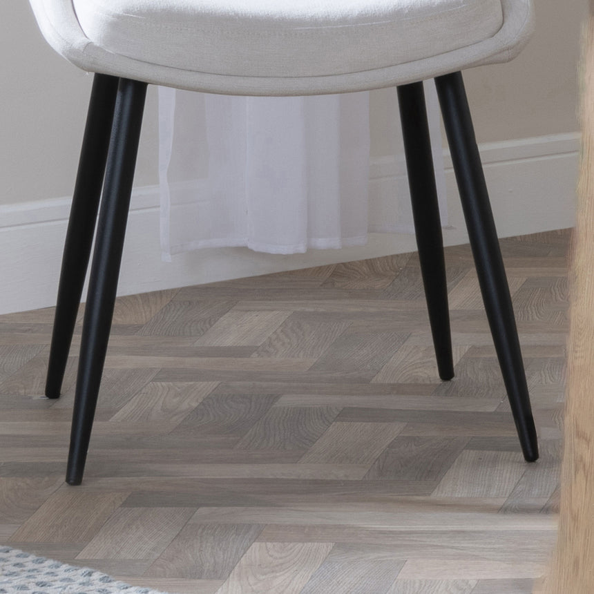 Rovereto Fabric Dining Chair with Black Legs