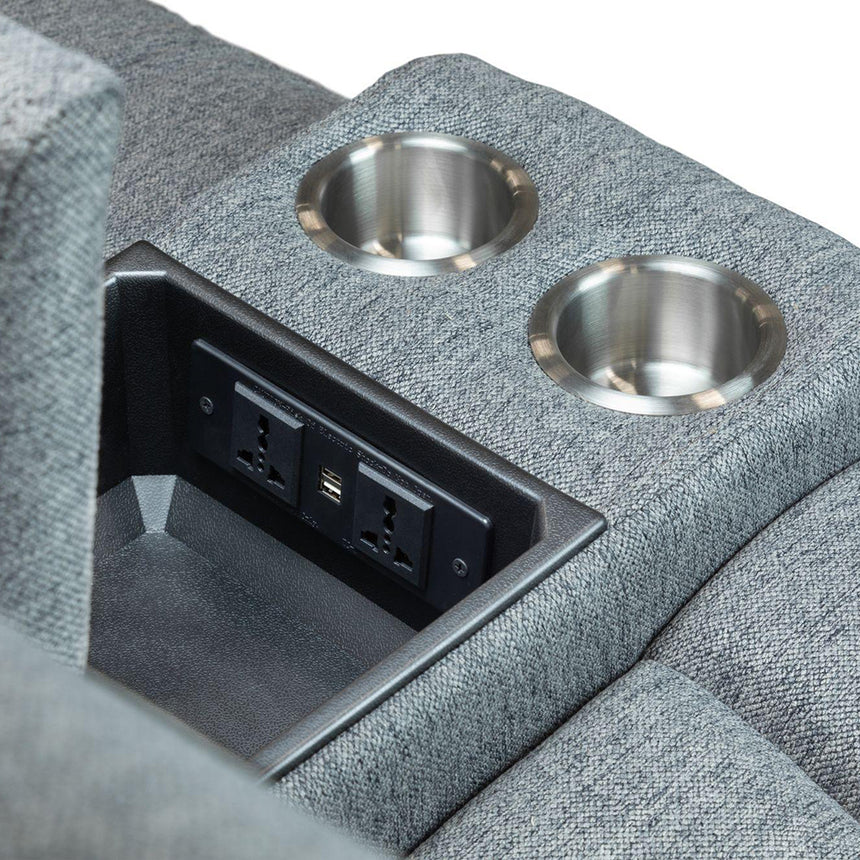 Cavendish Grey Fabric 2 Seater Recliner Sofa