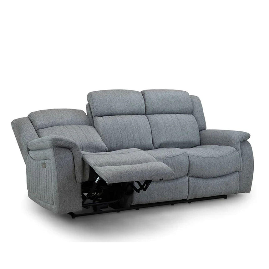 Cavendish Grey Fabric 3 Seater Recliner Sofa