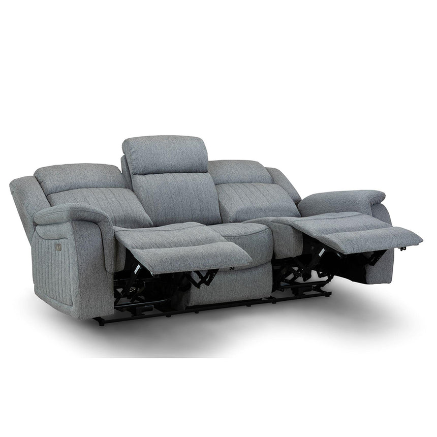 Cavendish Grey Fabric 3 Seater Recliner Sofa