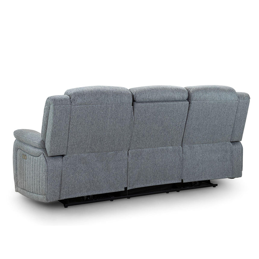 Cavendish Grey Fabric 3 Seater Recliner Sofa