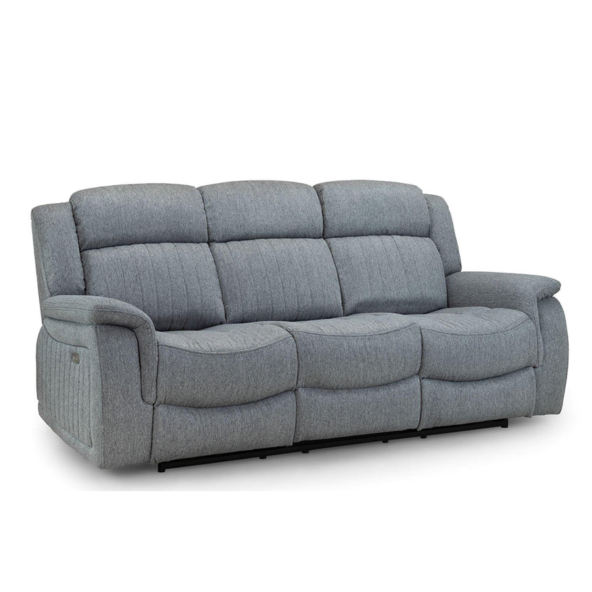 Cavendish Grey Fabric 3 Seater Recliner Sofa