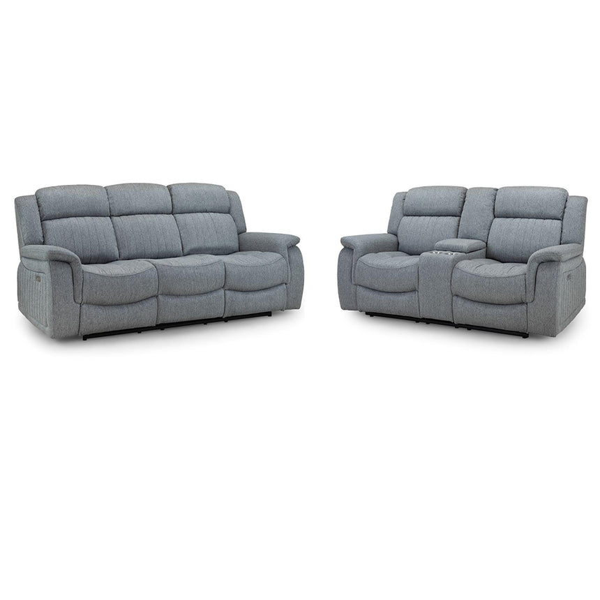Cavendish Grey Fabric 3+2 Seater Recliner Sofa