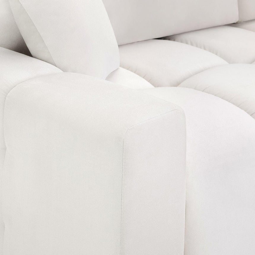 Celine Beige Fabric Left Hand Facing Corner Sofabed with Storage