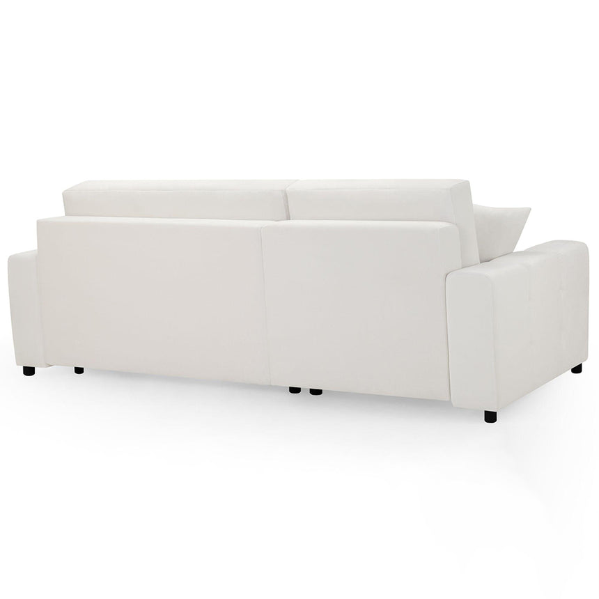 Celine Beige Fabric Left Hand Facing Corner Sofabed with Storage