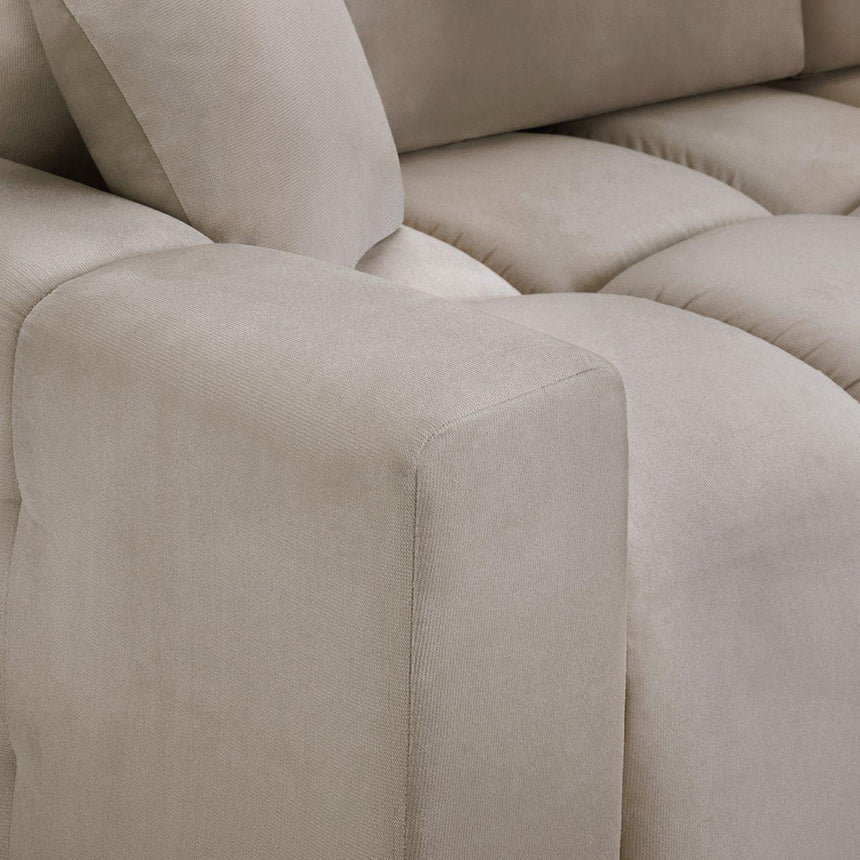 Celine Mocha Fabric Left Hand Facing Corner Sofabed with Storage