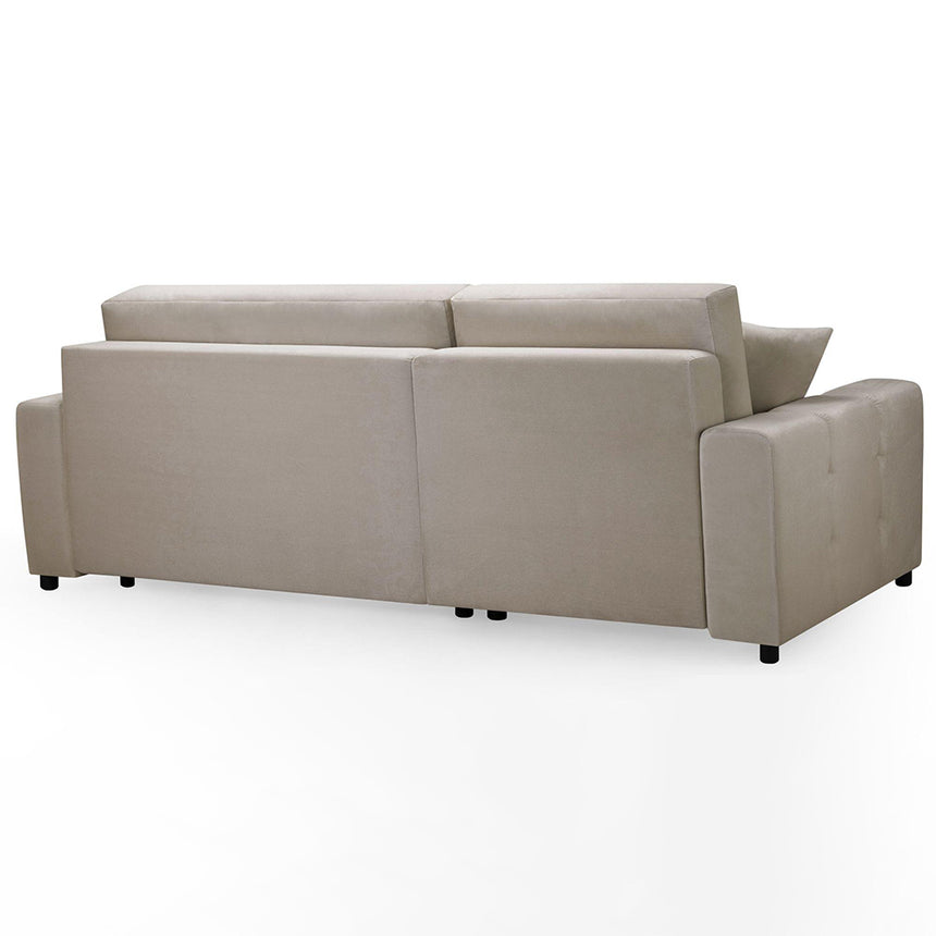 Celine Mocha Fabric Left Hand Facing Corner Sofabed with Storage