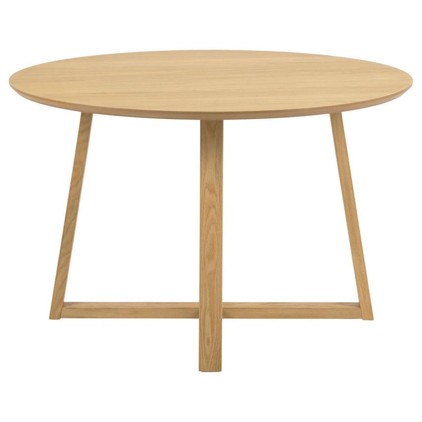 Malika Round Dining Table - 4 Seater - 120cm - Oak