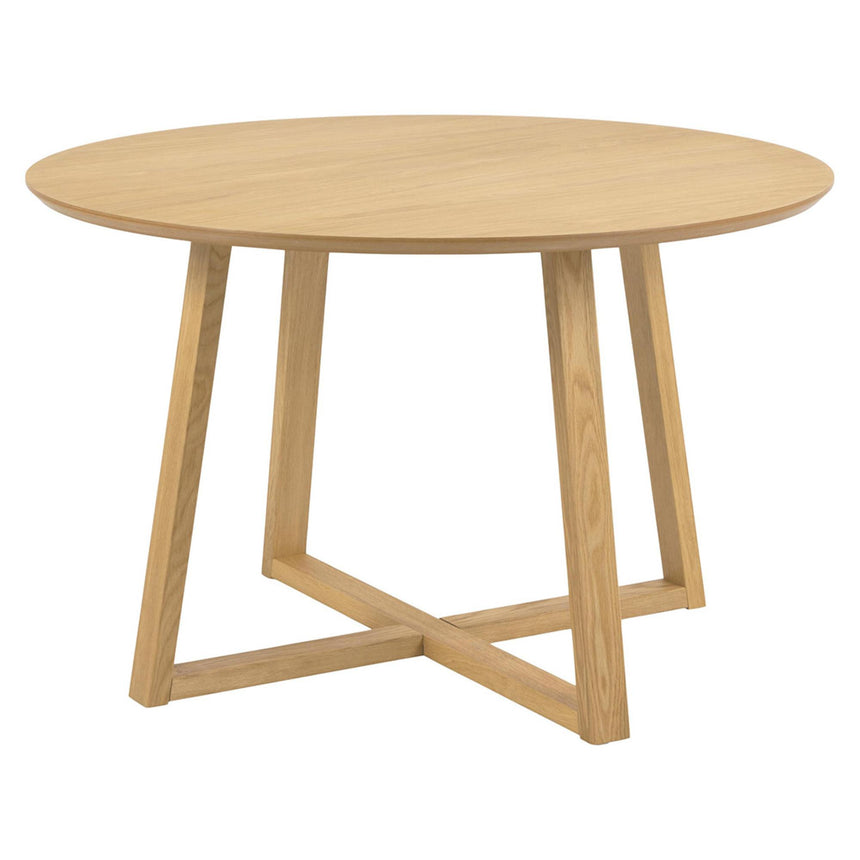 Malika Round Dining Table - 4 Seater - 120cm - Oak