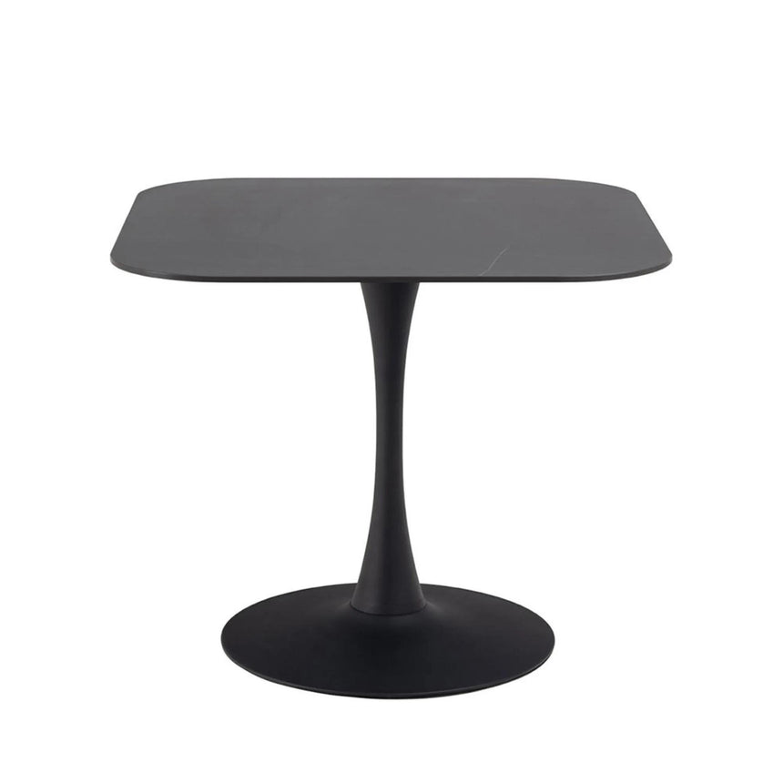 Malta Square Dining Table - 2 Seater - 90cm - Black Ceramic