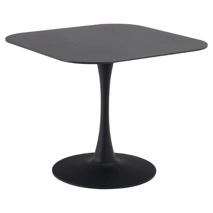 Malta Square Dining Table - 2 Seater - 90cm - Black Ceramic