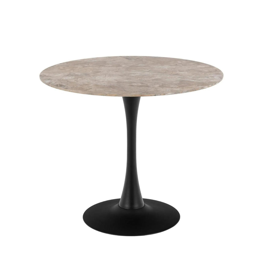 Malta Round Dining Table - 2 Seater - 90cm - Brown Ceramic