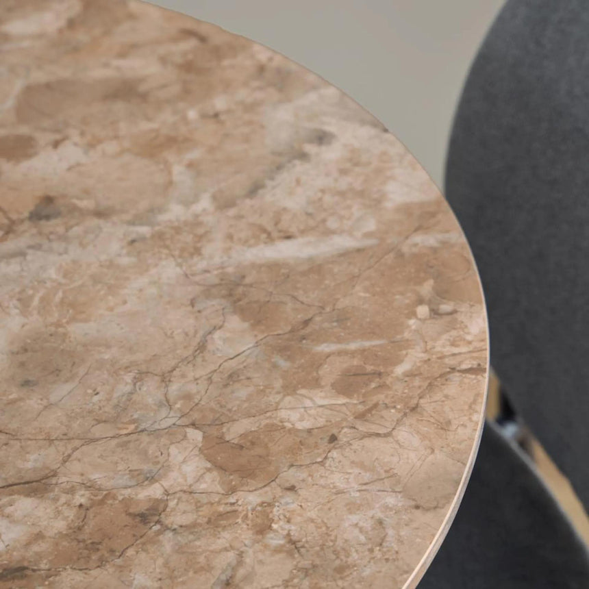 Malta Round Dining Table - 2 Seater - 90cm - Brown Ceramic