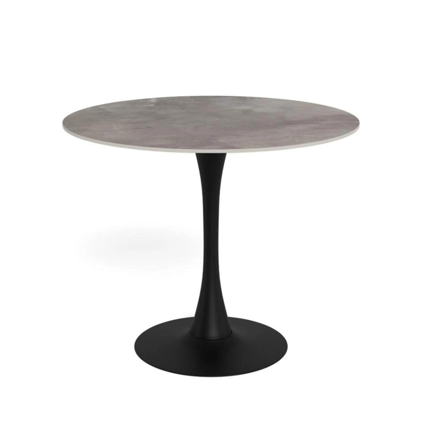 Malta Round Dining Table - 2 Seater - 90cm - Grey Ceramic