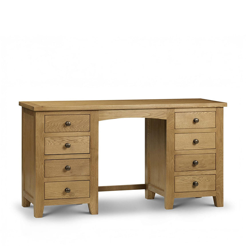 California Oak 8 Drawer Double Dressing Table