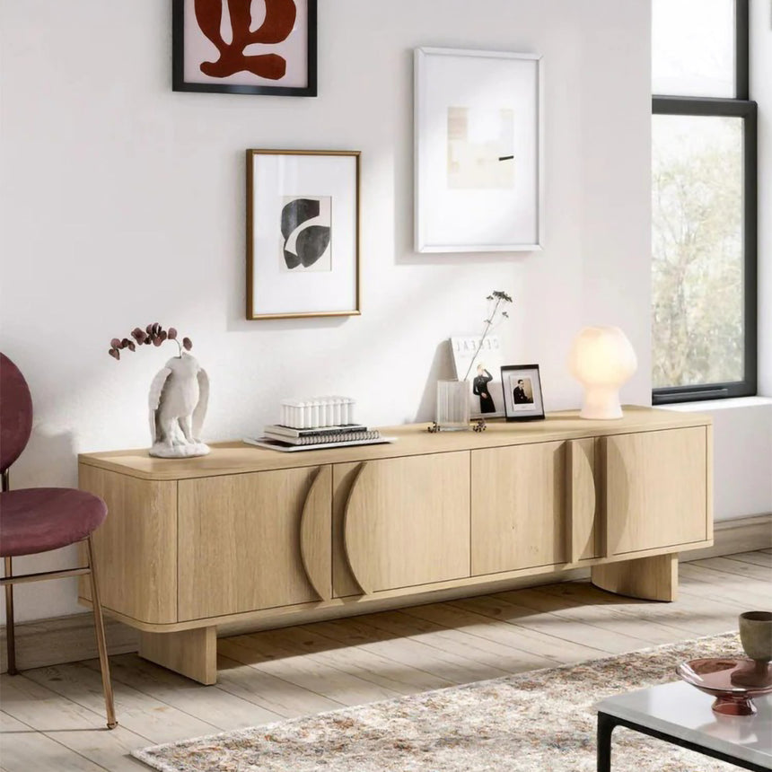 Massachusetts Oak 180cm Large Storage TV Unit