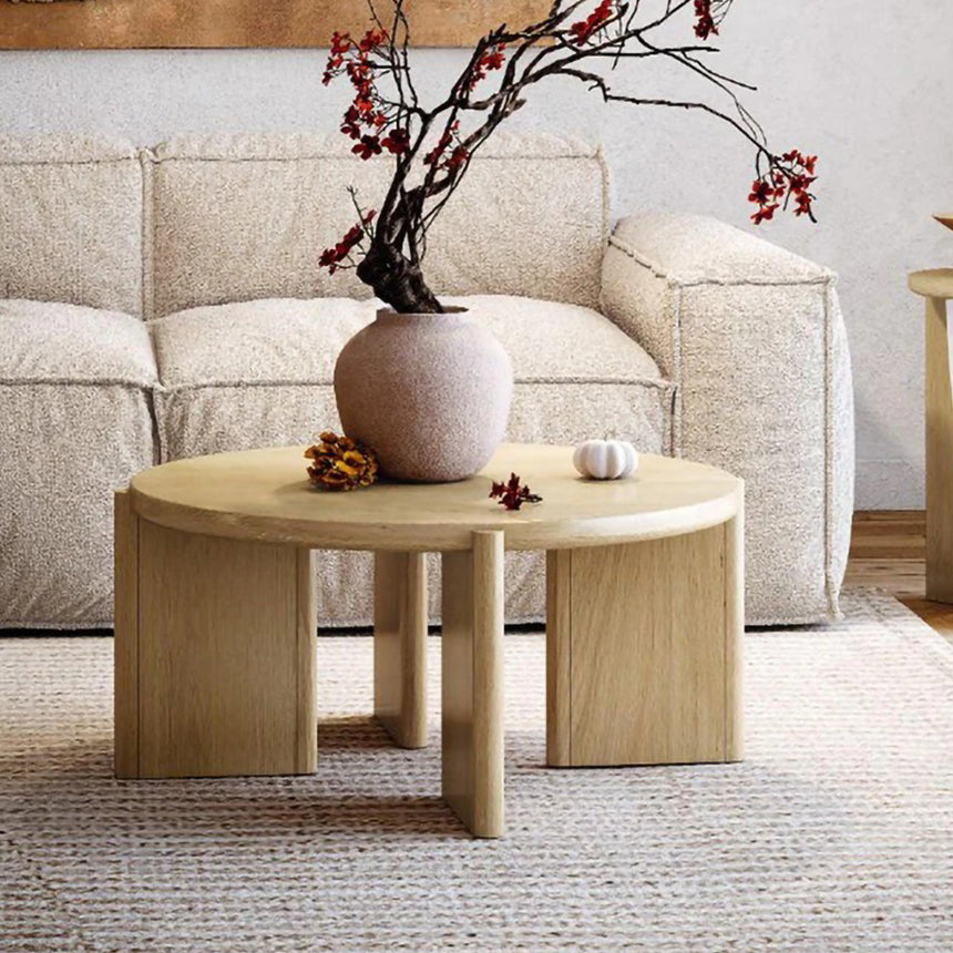 Massachusetts Oak Round Coffee Table