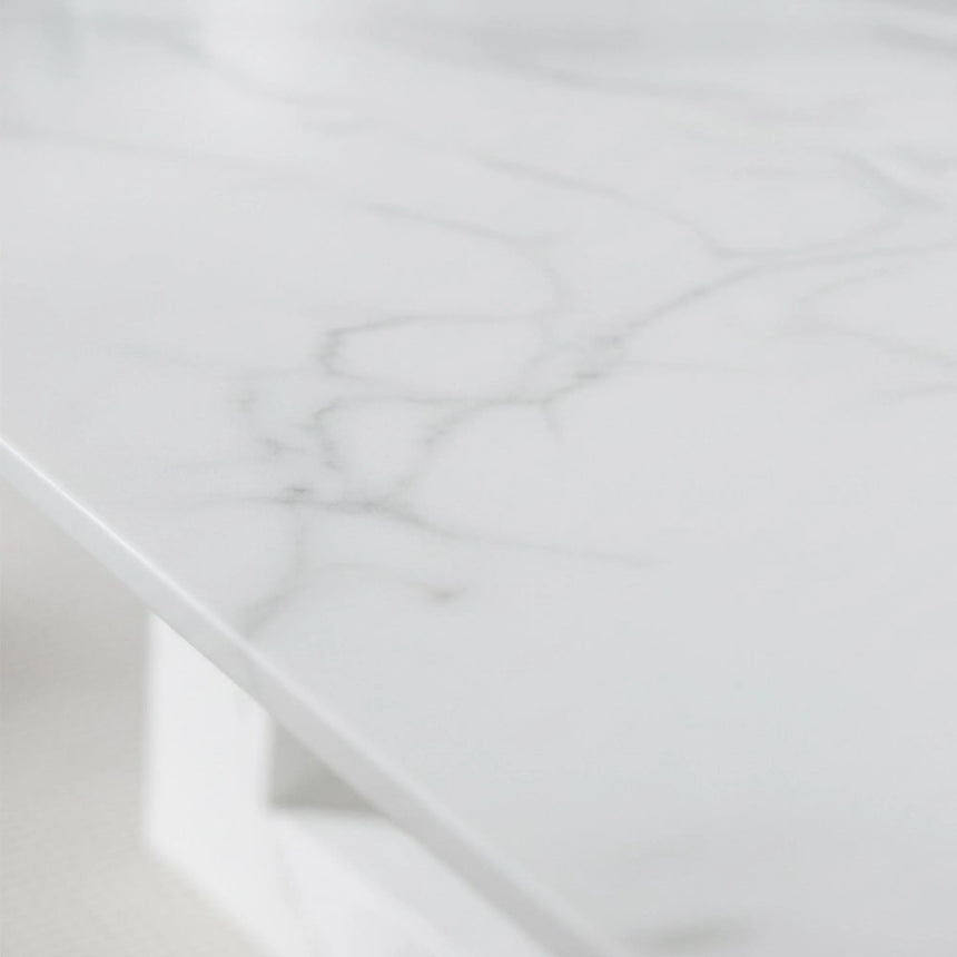 Pisa 6 Seater Grey Marble Dining Table - Sizes Available