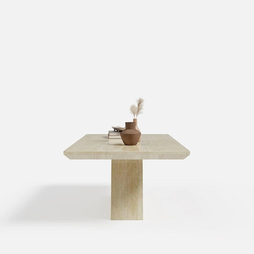 Pisa Travertine Beige Engineered Marble Coffee Table