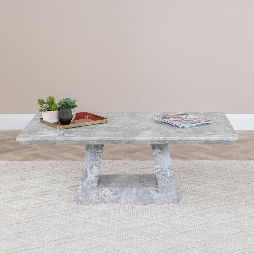 Pisa Grey Marble Coffee Table