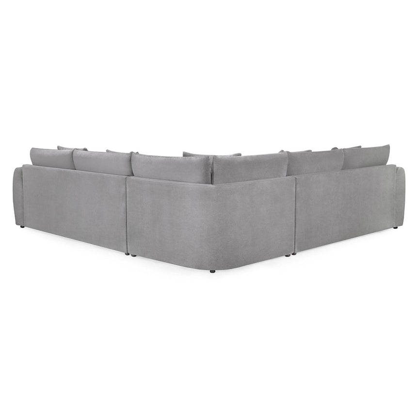 Cherished Grey Fabric Large Corner Sofa