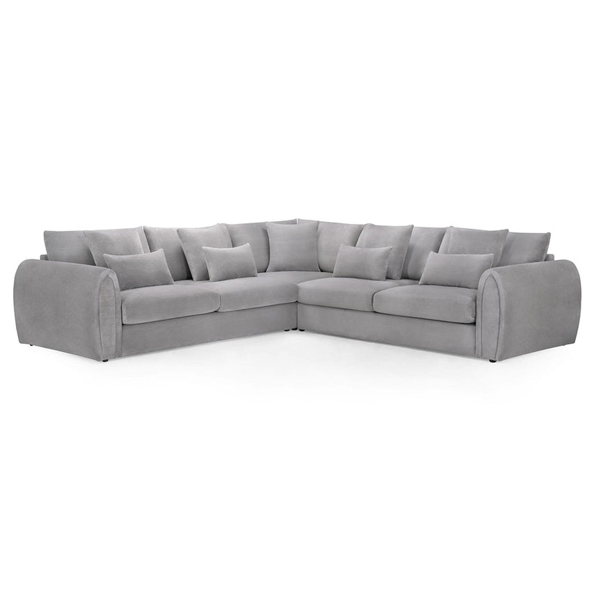 Cherished Grey Fabric Large Corner Sofa