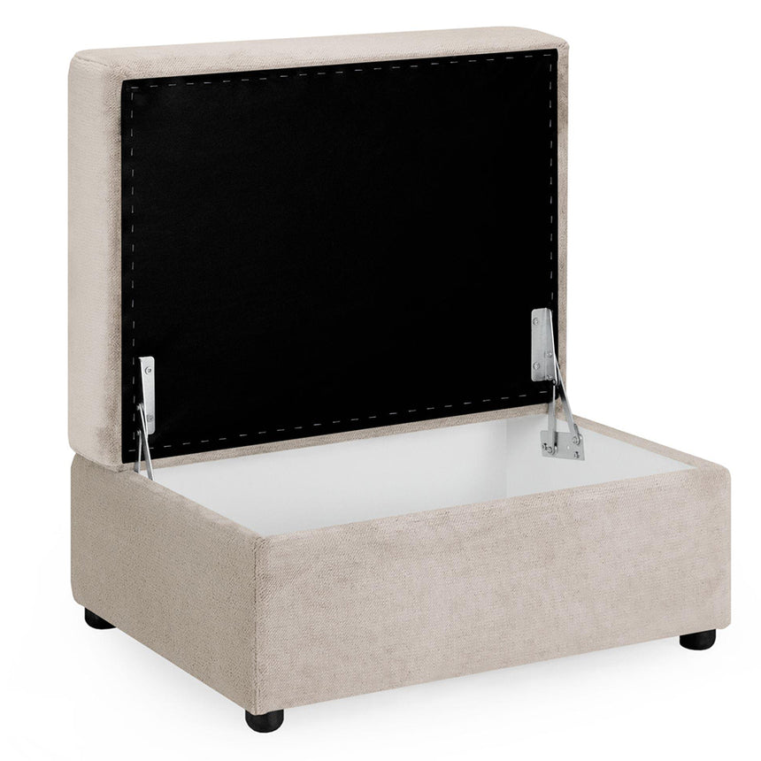 Cherished Mocha Fabric Footstool