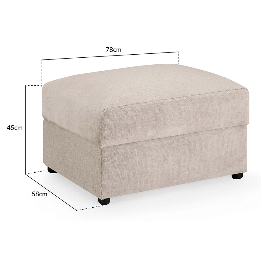 Cherished Mocha Fabric Footstool