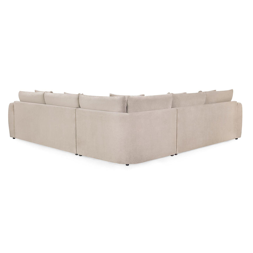 Cherished Mocha Fabric Large Corner Sofa