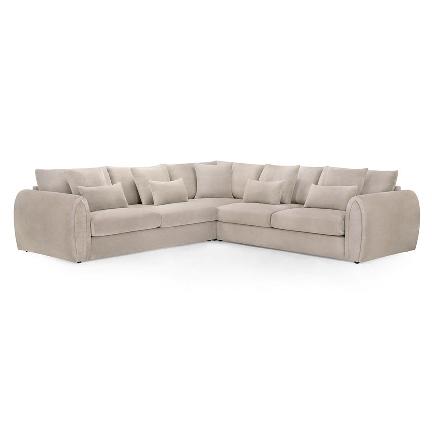 Cherished Mocha Fabric Large Corner Sofa