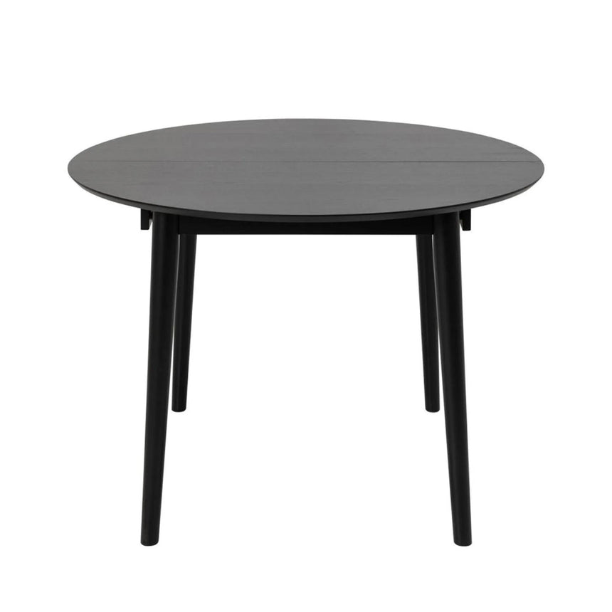 Montreux Round Extending Dining Table - 4-6 Seater - 115cm-154cm - Black