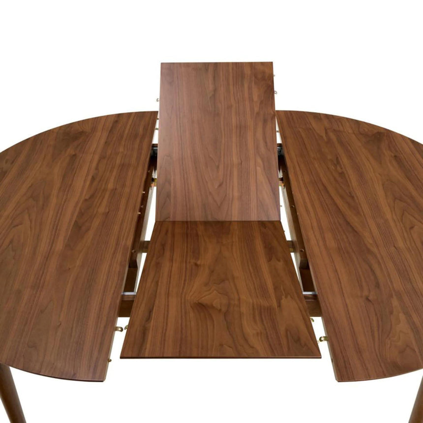 Montreux Round Extending Dining Table - 4-6 Seater - 115cm-154cm - Walnut