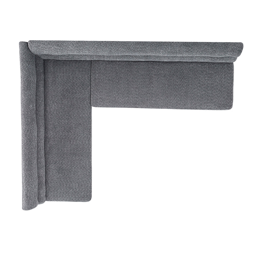 Monza Corner Dining Bench - Grey Fabric - RHF