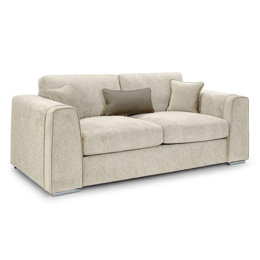 Churchill Beige Fabric 3 Seater Sofa