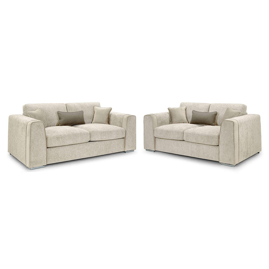 Churchill Beige Fabric 3+2 Seater Sofa