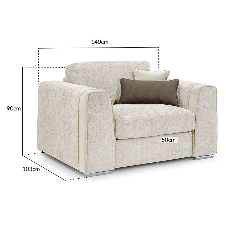 Churchill Beige Fabric Armchair