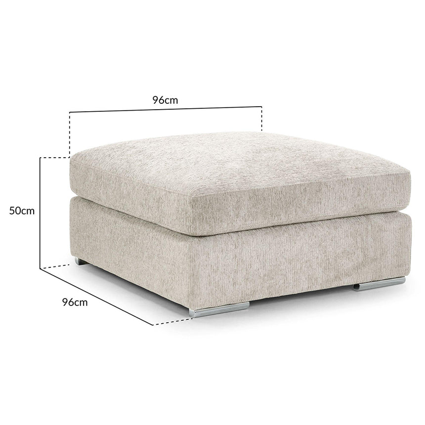 Churchill Beige Fabric Footstool