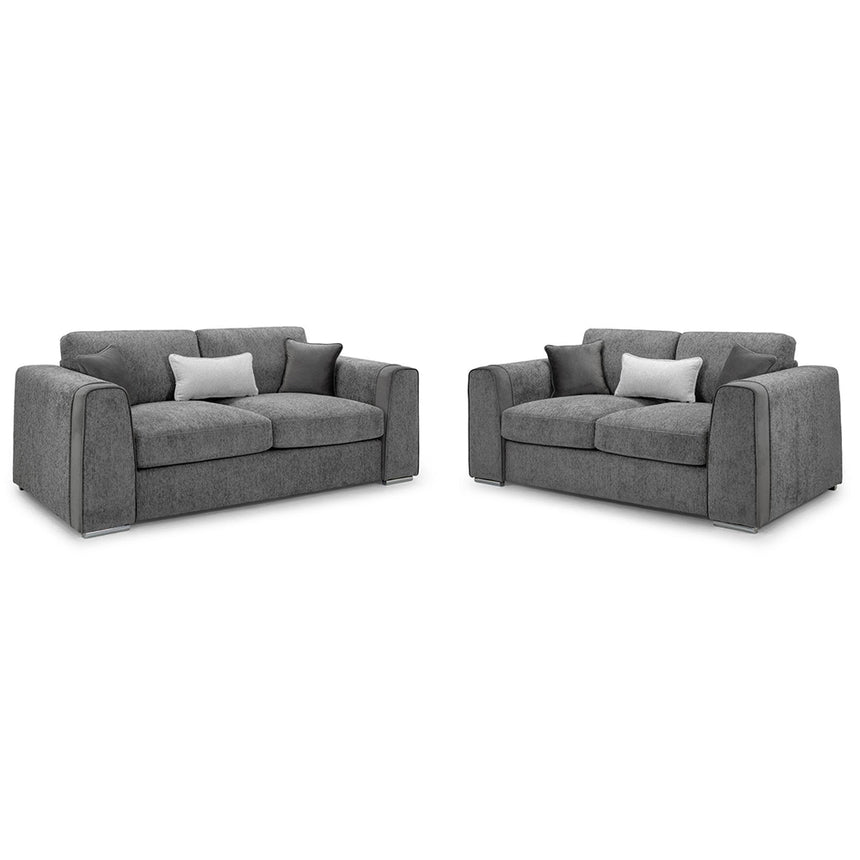 Churchill Grey Fabric 3+2 Seater Sofa