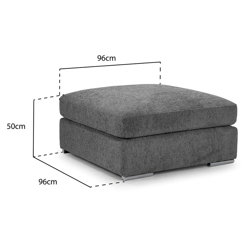 Churchill Grey Fabric Footstool