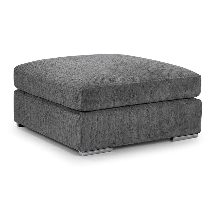 Churchill Grey Fabric Footstool