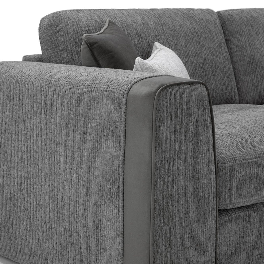 Churchill Grey Fabric Large Corner Sofa